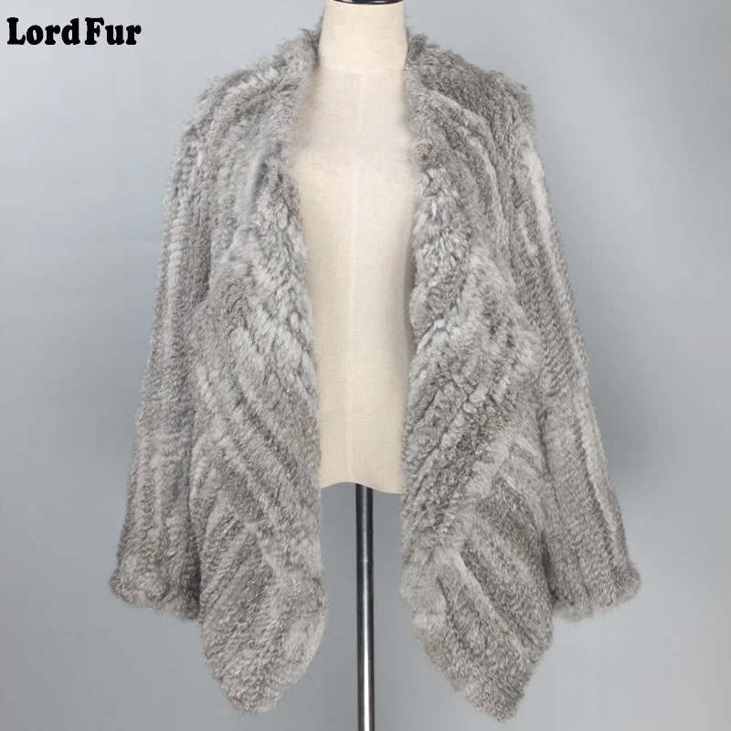 Turn Grey pink Brown Lapin Mince Veste Réel Tricoté natural dark Femmes Manteaux Véritable Col Fourrure topfurmall Hiver Manteau Survêtement Lady down Grey Automne De f8UBxwgq