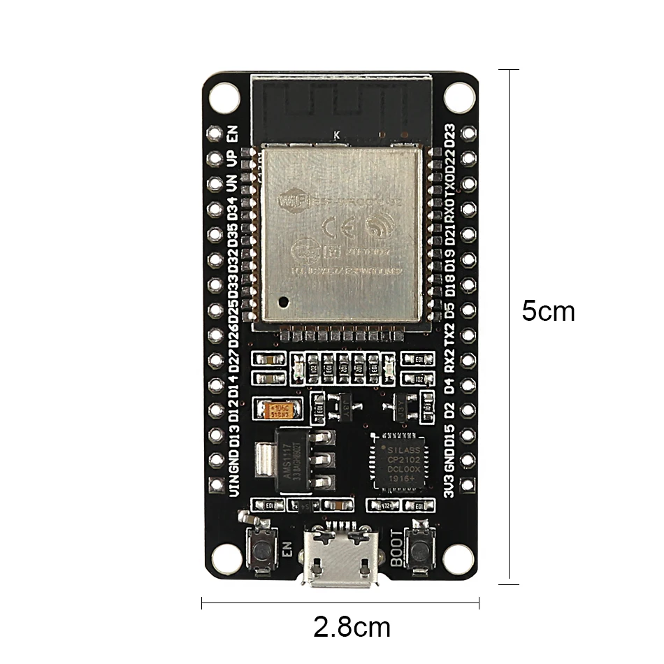 ESP32 ESP-32S 2,4 ГГц двухрежимный WiFi Bluetooth двухъядерный микроконтроллер процессор интегрированный с ESP32s антенна для Arduino