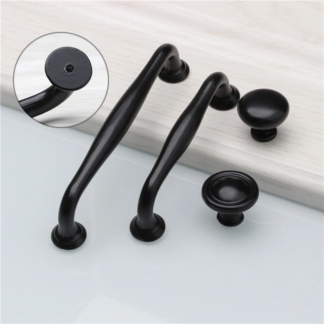 Special Offers Durable Black Aluminum Alloy Door Handle Drawer Kitchen Cupboard Cabinet Drawer Pull Knobs for Furniture Hardware with Screws Special Offers Durable Black Aluminum Alloy Door Handle Drawer Kitchen Cupboard Cabinet Drawer Pull Knobs for Furniture Hardware with Screws