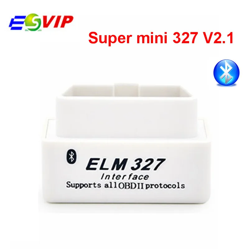100 шт DHL Супер Мини ELM 327 Bluetooth V2.1 OBD2 сканер ELM327 OBD 2 автомобиля диагностический Интерфейс Mini bluetooth elm327 - Цвет: Белый