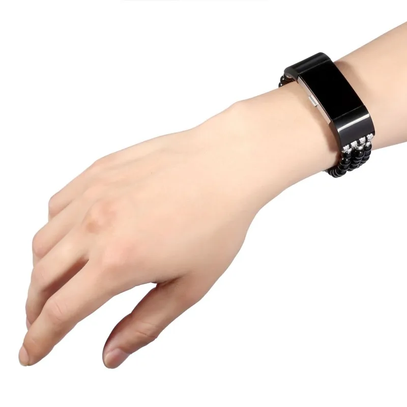 Новый Jewel Pearl стрейч часы ремешок для Fitbit заряд 2 ремень Для женщин девочек Браслет для Fitbit заряд 2 Smart наручные группа 3PZ