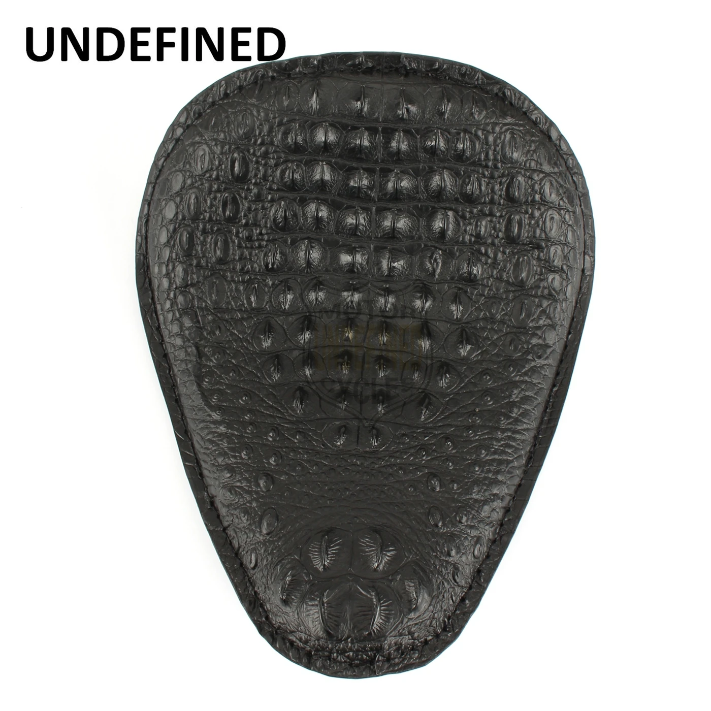 Black Large Universal Alligator Emboss Leather Solo Seat 3" Spring Bracket Kit