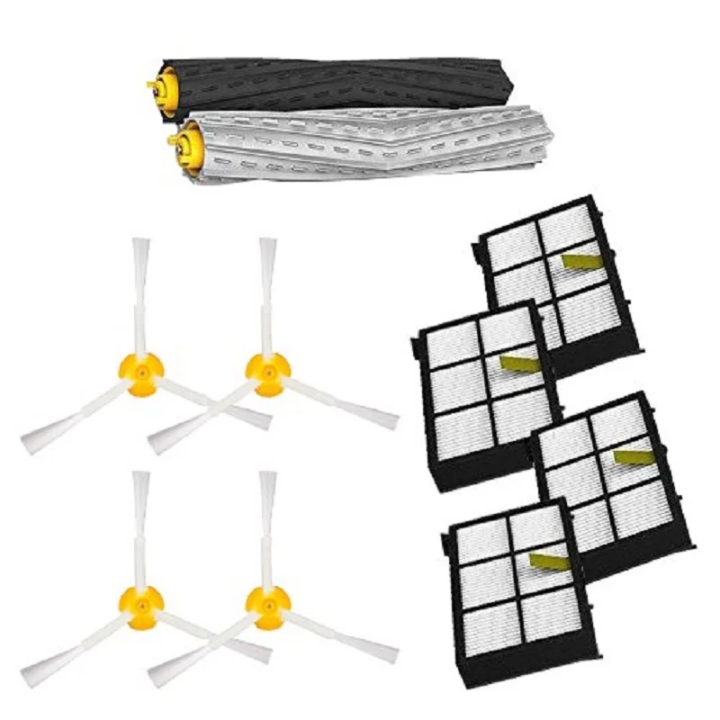 

For iRobot Roomba accessories Debris Extractor Brush +4 Hepa filter + 4 side brush for iRobot Roomba 800 900 Series 870 880 980