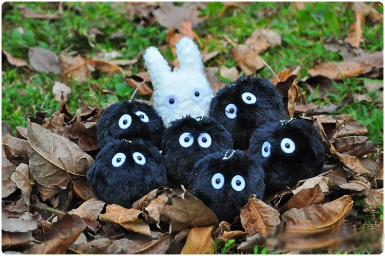 Хаяо Миядзаки Мой сосед Тоторо Fairydust плюшевые куклы игрушки Унесенные призраками черная пыль подвеска «эльф» плюшевые игрушки с кольцом