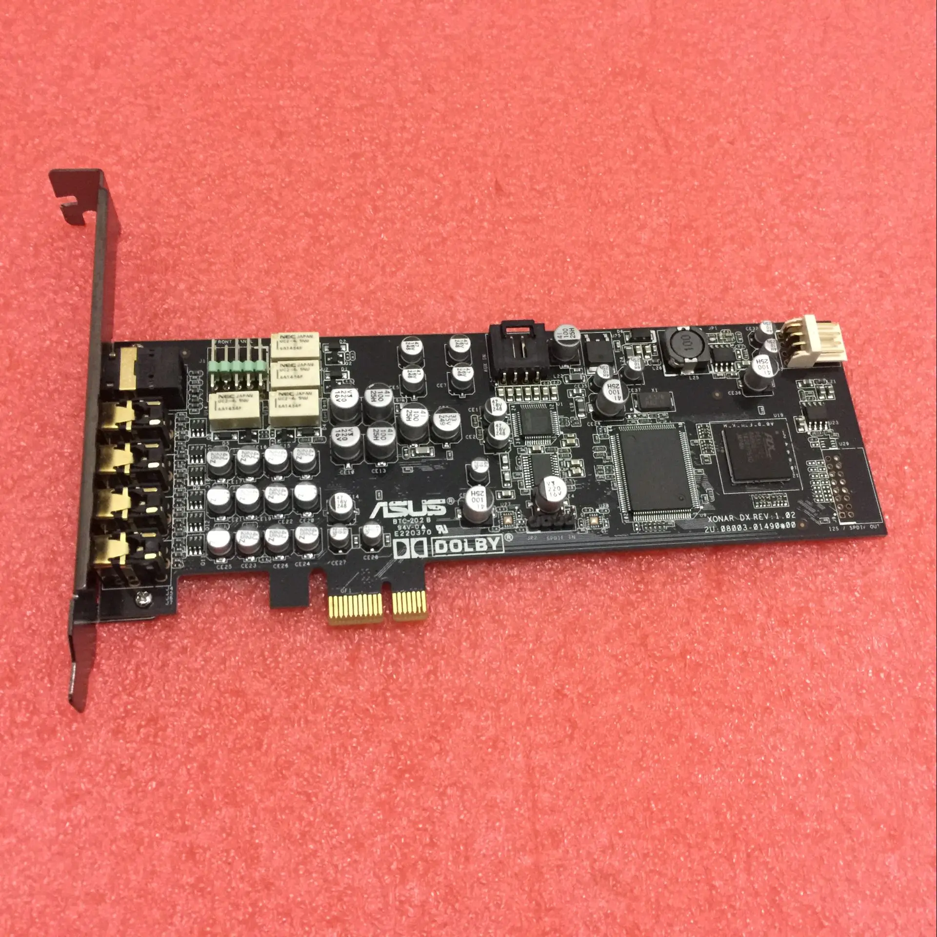 

Asus Xonar DX Built-in 7.1 Sound Card PCI-E Half-High DTS Dolby Surround HIFI Sound Card 90%new