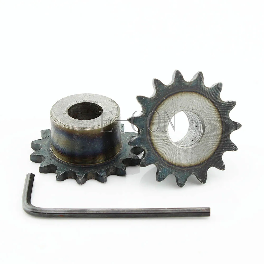 1 PCS 04C 15 Teeth Sprocket Bore 10mm Metal Pilot Motor Gear Roller Chain Drive 25H 15T 2" for Motorcycle Timing Chain DIY