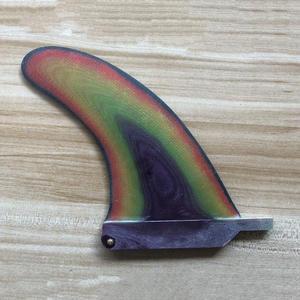 Бесплатная доставка 6 дюймов Цвет стекловолокна longboard fin/центр fin/sup fin quilhas 1