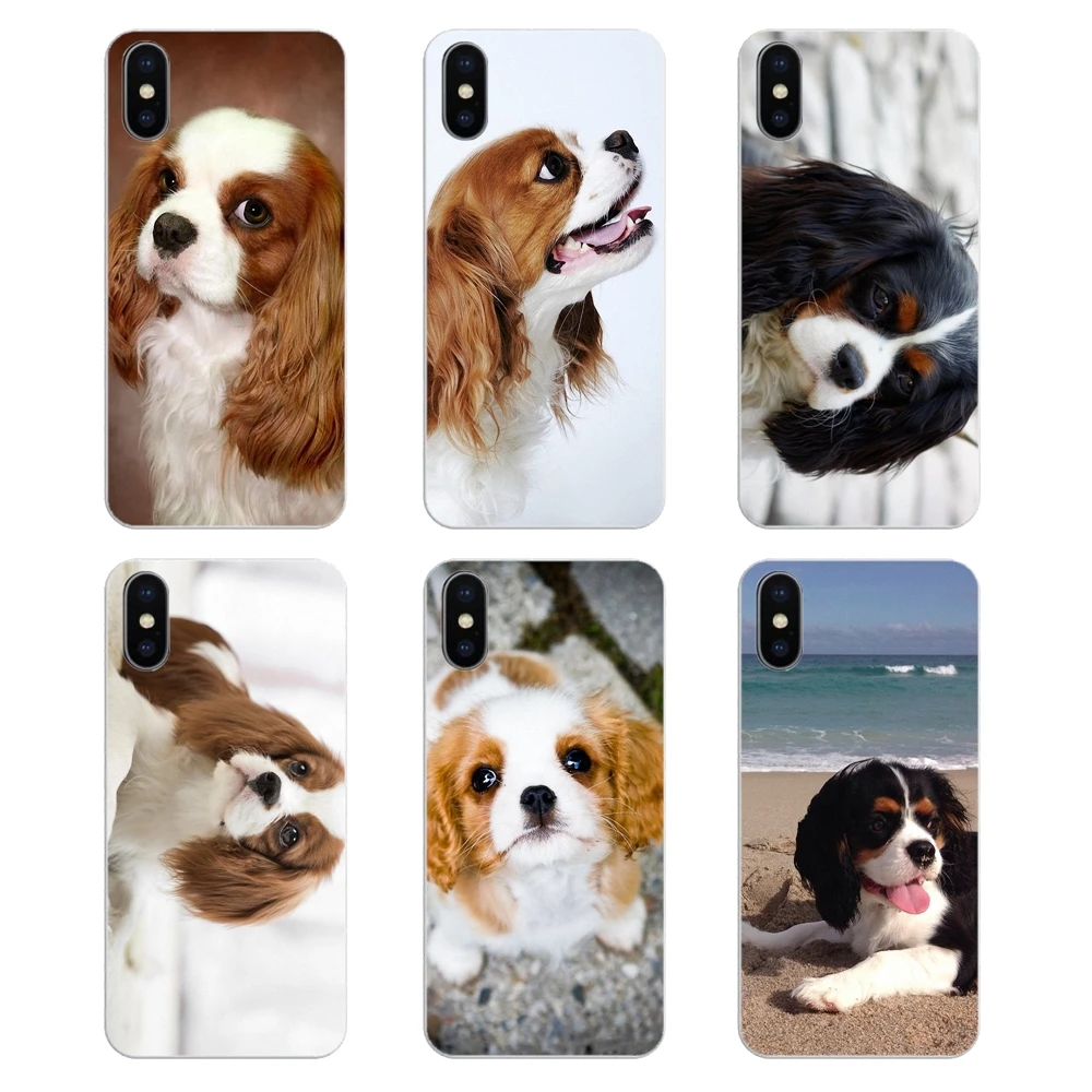 Мягкий ТПУ чехол для телефона Cavalier King Charles Spaniel dog puppies Samsung Galaxy A5 A6 A7 A8 A9 J4 J5 J7 J8 2017 2018