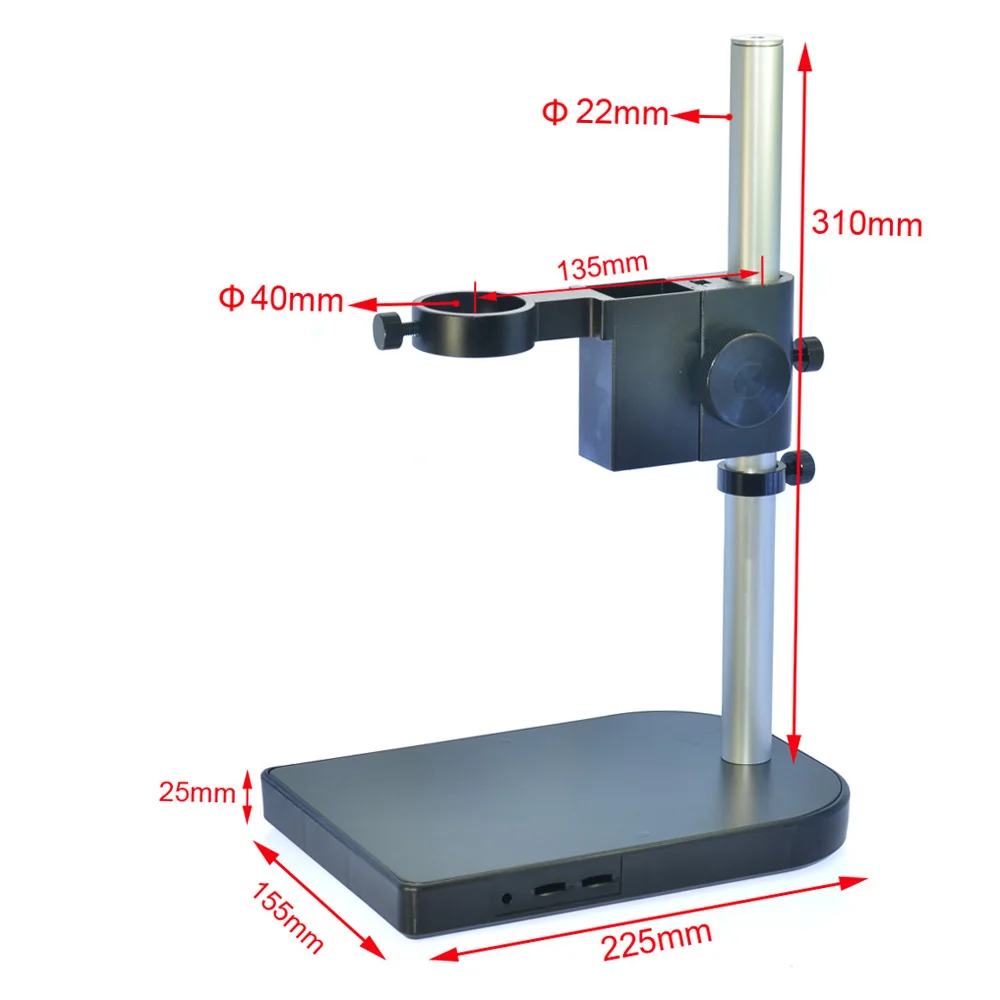 HAYEAR Microscope Arm Bracket 40mm Large Adjustable Stereo Digital