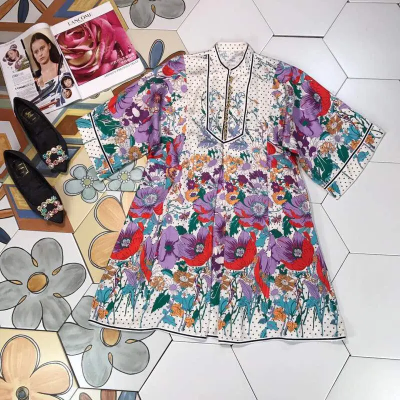 

WD07164 High quality New Fashion Women 2019 Summer Dress Luxury Brand European Design party style dress