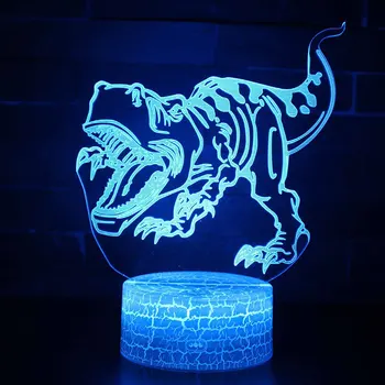 

Tyrannosaurus Rex theme 3D Lamp LED night light 7 Color Change Touch Mood Lamp Christmas present Dropshippping