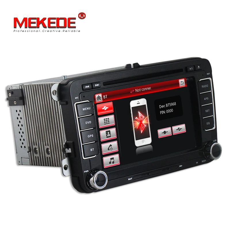 Best Free shipping! Support Colorful lights button 7inch 2din car gps dvd radio player for Volkswagen Passat B6 B5 Polo Golf Touran 5