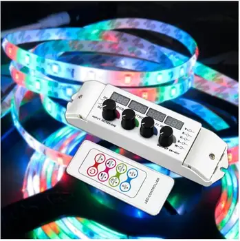 

DC12V -24V Knob RGBW controller with RF wireless Remote RGB Controller multi function light display controller 5A/CH*4 RGBW