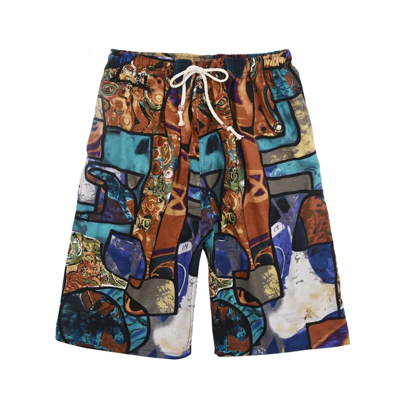 Пляжные шорты, мужские быстросохнущие шорты для плавания, летние пляжные шорты с эластичной резинкой на талии для мужчин - Цвет: D