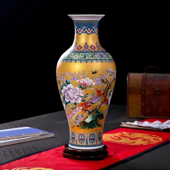

Luxury Jingdezhen Antique Porcelain Enamel Flower Pattern Vase Classical Decoration Large Chinese Vases Ancient Palace Vases
