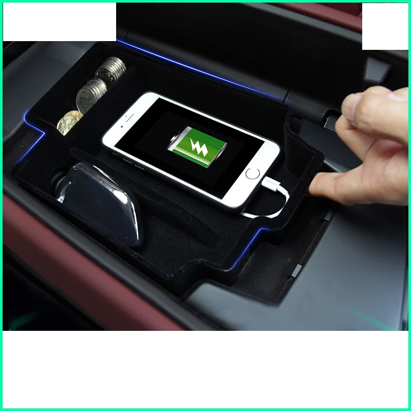 

lsrtw2017 suede abs car armrest storage box for bmw g30 g31 520 525 528 530 535 540 2018 2019