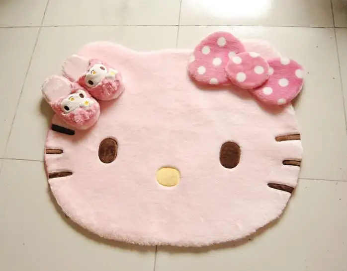 Hello Kitty Doormat Modern Hallway Floor Mat Cartoon Eco Friendly