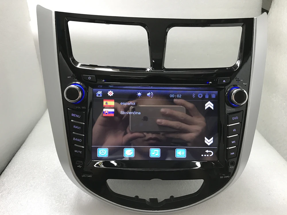 BYNCG 2 din CAR DVD player for Hyundai Solaris accent Verna i25 with radio GPS navigation Bluetooth