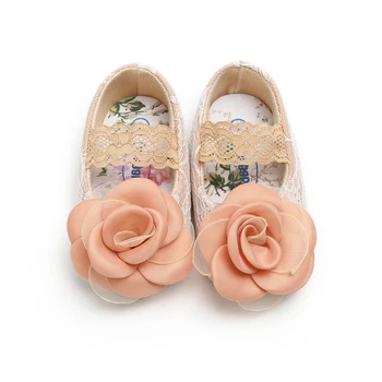 

Baby Girl Shoes Riband Lace Floral Up PU Leather Princess Baby Shoes First Walkers Newborn Moccasins For Girls 0-18M