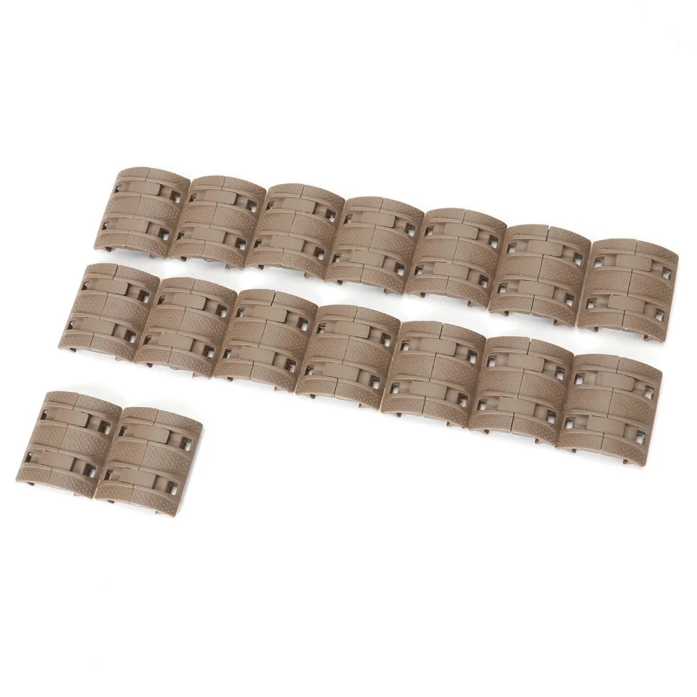 

32pcs Tactical Weaver Picatinny Rubber Handguard Quad Rail Protector Covers Airsoft Hunting Gun Accessories