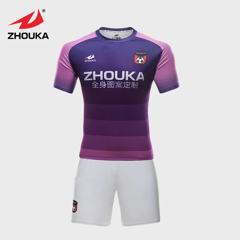 Color Gradient Jersey Customizing Purple Soccer Uniform Custom This
