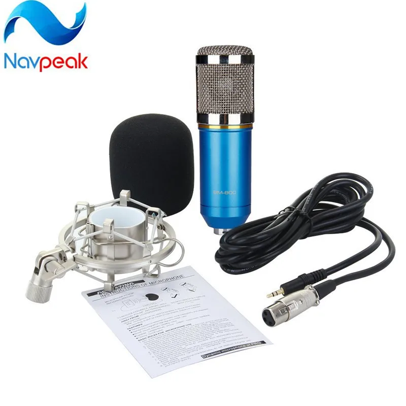 

50pcs/lot BM-800 Cardioid Professional Condenser Sound Studio Recording Microphone and Shock Mount Holder