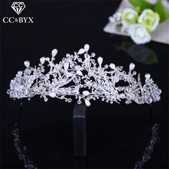 

CC tiaras and crowns vintage engagement wedding hair accessories for bride princess party jewelry hollow handmade beads XY163