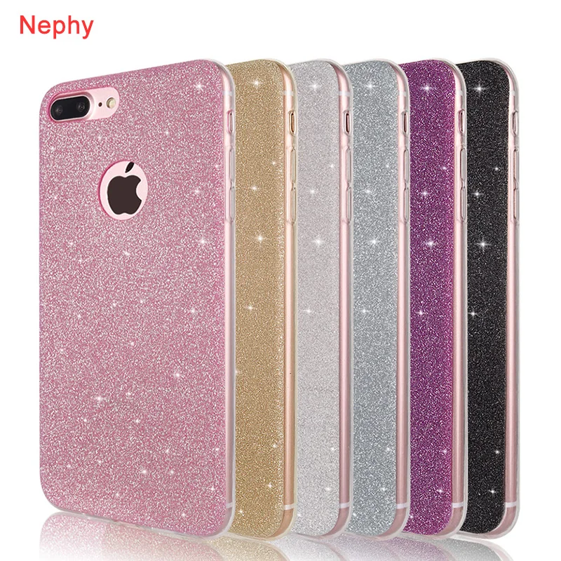Nephy блеск мягкий силиконовый чехол для iPhone 6 6s 7 8 Plus X 10 5 s 5S SE роскошный матовый