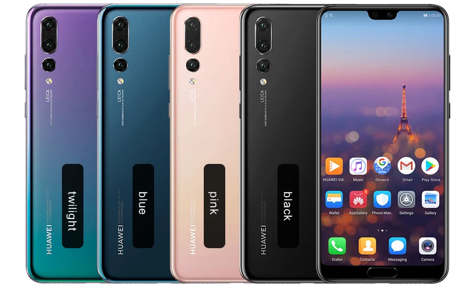 Мобильный телефон huawei P20 Pro, 6,1 дюймов, 4G, LTE, Kirin 970, четыре ядра, 6 ГБ, 128 ГБ, разблокировка лица, 4000 мАч, суперзарядка, GPU Turbo