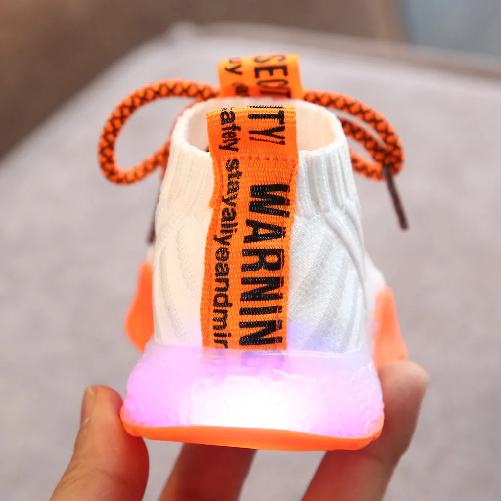 Сетчатый светодиодный светильник для маленьких девочек и мальчиков; светящаяся спортивная обувь; Детские кроссовки; Светящиеся кроссовки; Мужская обувь; светильник