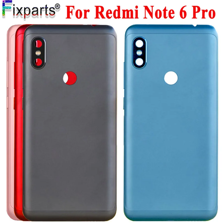 Задняя крышка батарейного отсека для Redmi Note 6 Pro задний корпус Xiaomi Крышка запасные