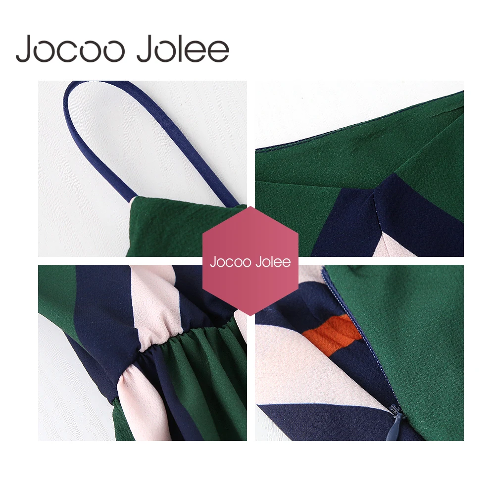 Женское повседневное пляжное платье Jocoo Jolee в полоску с тонкими бретельками