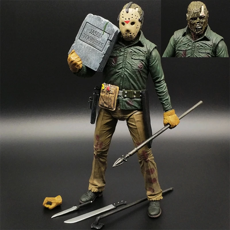 NECA Original Friday The 13TH Part 6 VI Jason Lives Voorhees Ultimate ПВХ фигурка Коллекционная модель игрушки