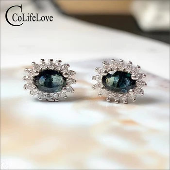 CoLife Jewelry Natural Sapphire Stud Earrings for Daily Wear 4mm*6mm Dark Color Sapphire Earrings 925 Silver Sapphire Jewelry
CoLife Jewelry Natural Sapphire Stud Earrings for Daily Wear 4mm*6mm Dark Color Sapphire Earrings 925 Silver Sapphire Jewelry