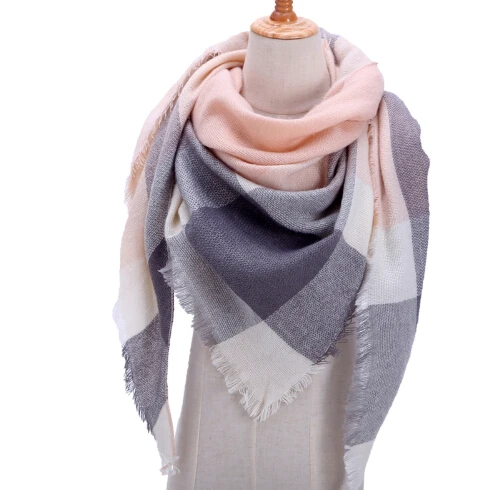 

Spring Winter Scarf Women Plaid Warm Cashmere Scarves Knitted Shawls Luxury Brand Designer Neck Bandana Pashmina Lady Wrap 2019