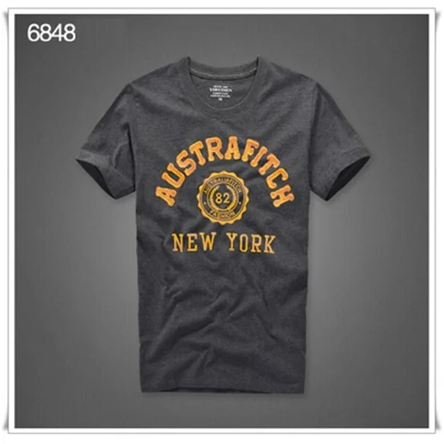 T shirt Fashion men summer tshirt high quality letter pattern size S to XXXL - Цвет: deep gray 6848