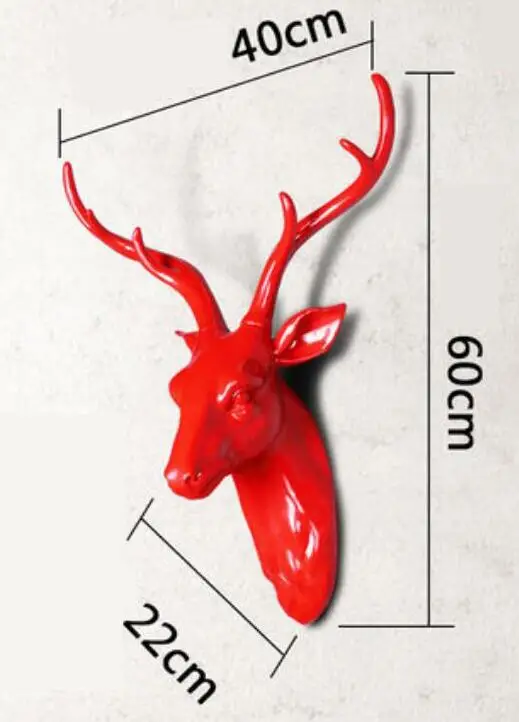 Современный Креативный Европейский Стиль, голова оленя, настенная статуя, статуэтка животного, скульптура для украшения дома, чердачные украшения, бар - Цвет: 1