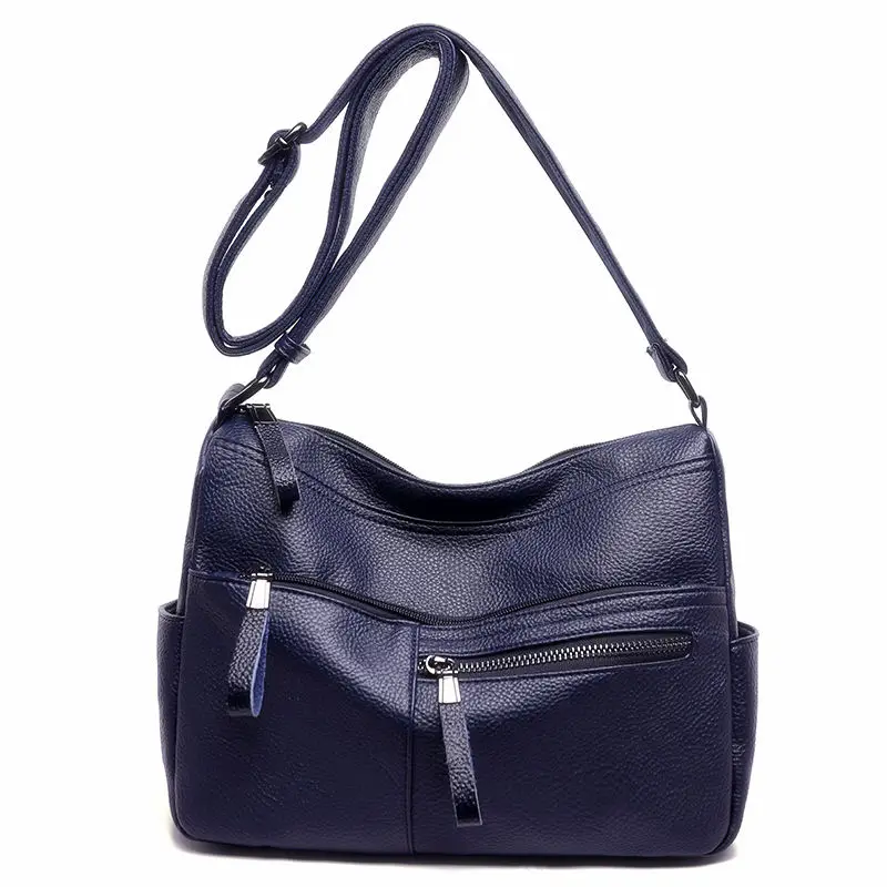 

Women's bag high quality soft leather female handbag large capacity shoulder Messenger bag casual tote bag