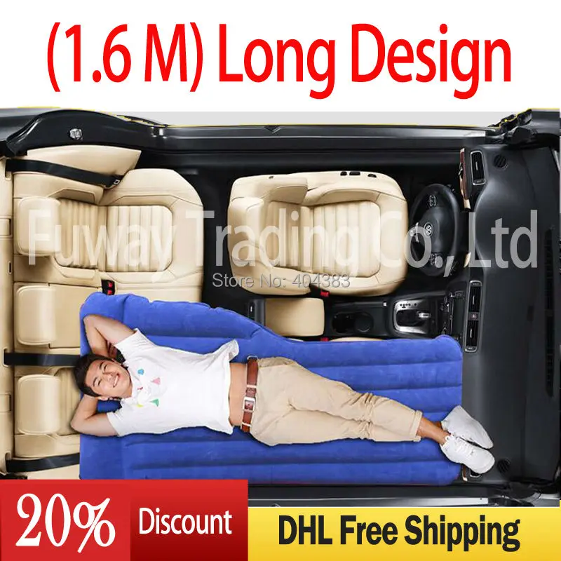 

DHL Free Shipping!!! 160cm*76cm*40cm Single & Double Universal Car Travel Bed Car Back Seat Cover Mattress Car Inflatable Bed