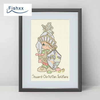 

Fishxx Counted Cross-stitch H054 Small Knight Patterns on Needlework Kits for Embroidery Cross Stitch 100% Egyptian Cotton