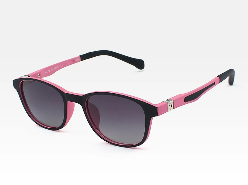 Tr90 детская поляризовыванная детей очки ребенок дети солнцезащитные очки UV400 солнцезащитные очки мальчик девочек симпатичные прохладное очки S1022 - Цвет линз: black pink