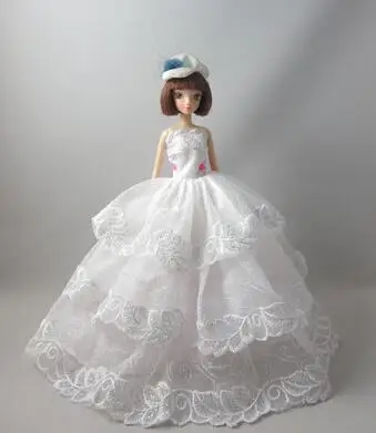 Популярное свадебное платье для куклы Барби; праздничная одежда принцессы; длинное платье; комплект одежды для Барби