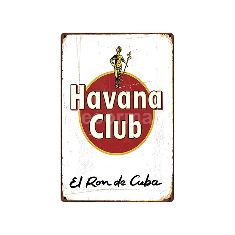 [DecorMan] Гавана пивной человек пещера выход открыть VIP не курить металлические оловянные знаки на заказ оптом железные картины Бар Паб Декор LT-1720