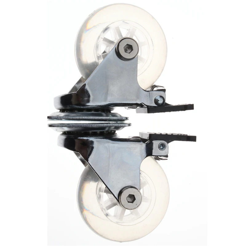 

50mm Transparent Caster PU Chair Wheels 2pcs Durable Office Chair Sofa Platform Trolley Wheels Furniture Hardware Under 40Kg