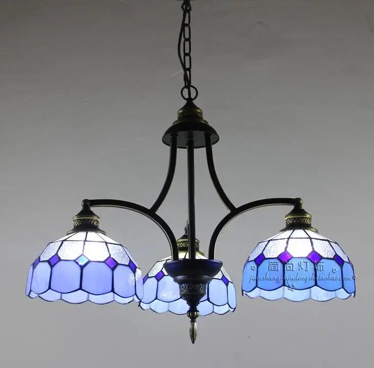 

Tiffany Nordic pastoral pendant light American country dining room kitchen room Mediterranean European style DF135