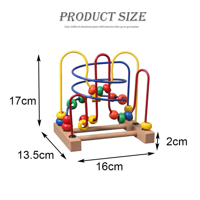 Продавец рекомендует деревянные Математические Игрушки из бисера лабиринт проволока американские горки игрушечные бусины Монтессори Обучающие для детей