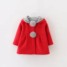 Bébé Fille Hiver Vêtements Bébé Manteau À Capuchon Veste À Manches Longues Boule De Fourrure Filles Veste Automne Filles Vêtements