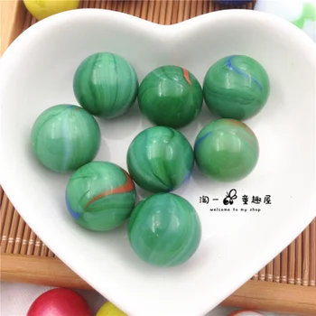 

Free shipping 100pcs/lot 16 mm green porcelain with flowers marbles cream glass marbles accessories jump chess pieces