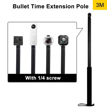 

New 3M Aluminum Alloy Monopod Selfie Stick for Insta360 One X/DJI OSMO Action/Pocket/Gopro Hero 7 6 5 Sjcam Camera Accessories