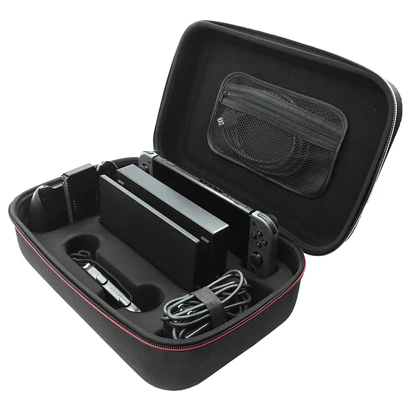 

AOSANG Portable Traveling Hard Shell for Nintend Switch Protective Storage Pouch Carrying Bag Case Cover with Compartments